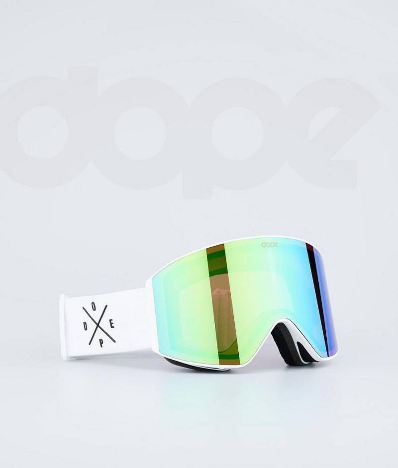 White / Green Men\'s Dope Sight Goggles | India_D2529