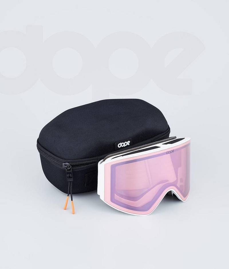 White / Pink Men's Dope Sight Goggles | India_D1907