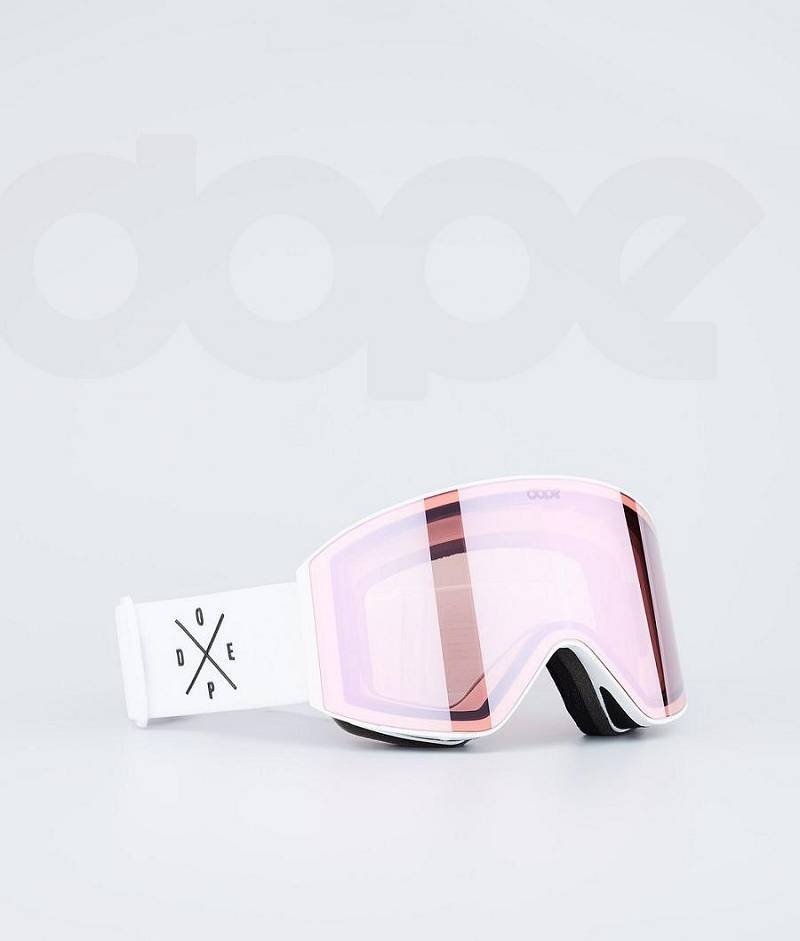 White / Pink Women\'s Dope Sight Goggles | India_D1354