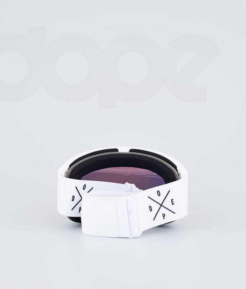 White / Red Women's Dope Sight Goggles | India_D2512