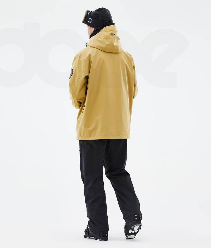 Yellow Men's Dope Blizzard Ski Jackets | India_D1398