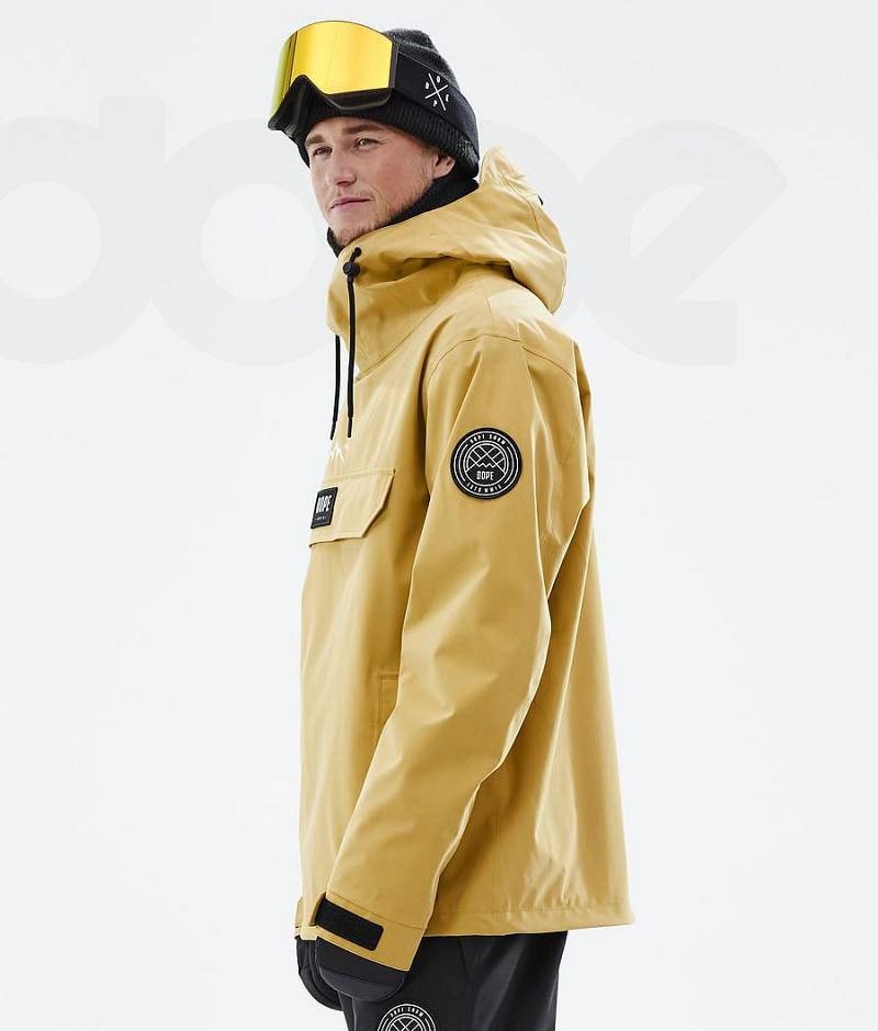 Yellow Men's Dope Blizzard Ski Jackets | India_D1398