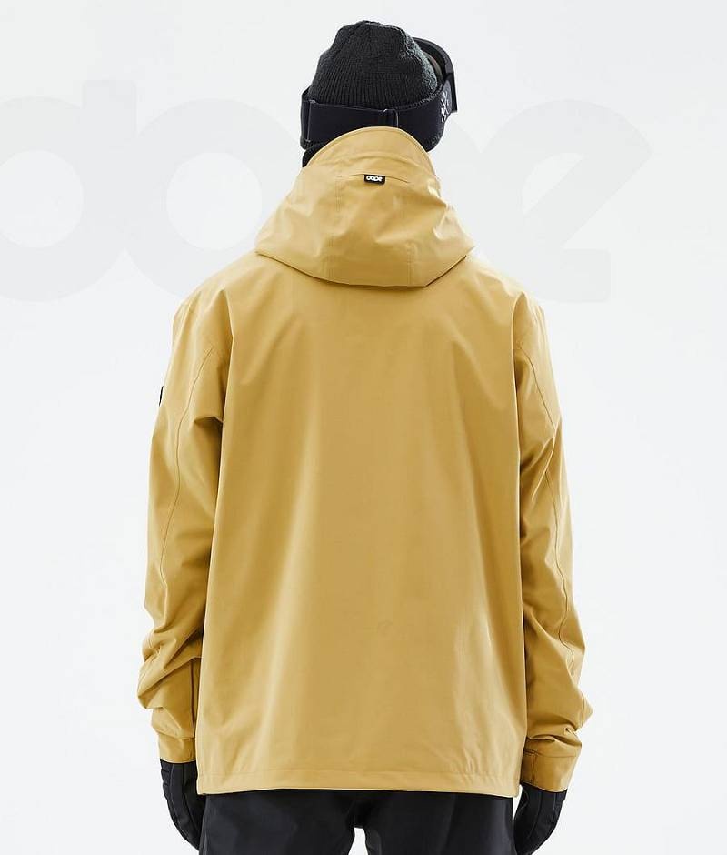 Yellow Men's Dope Blizzard Ski Jackets | India_D1398