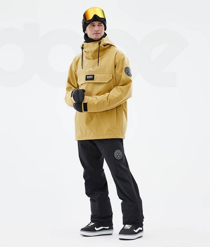 Yellow Men's Dope Blizzard Snowboard Jackets | India_D1012