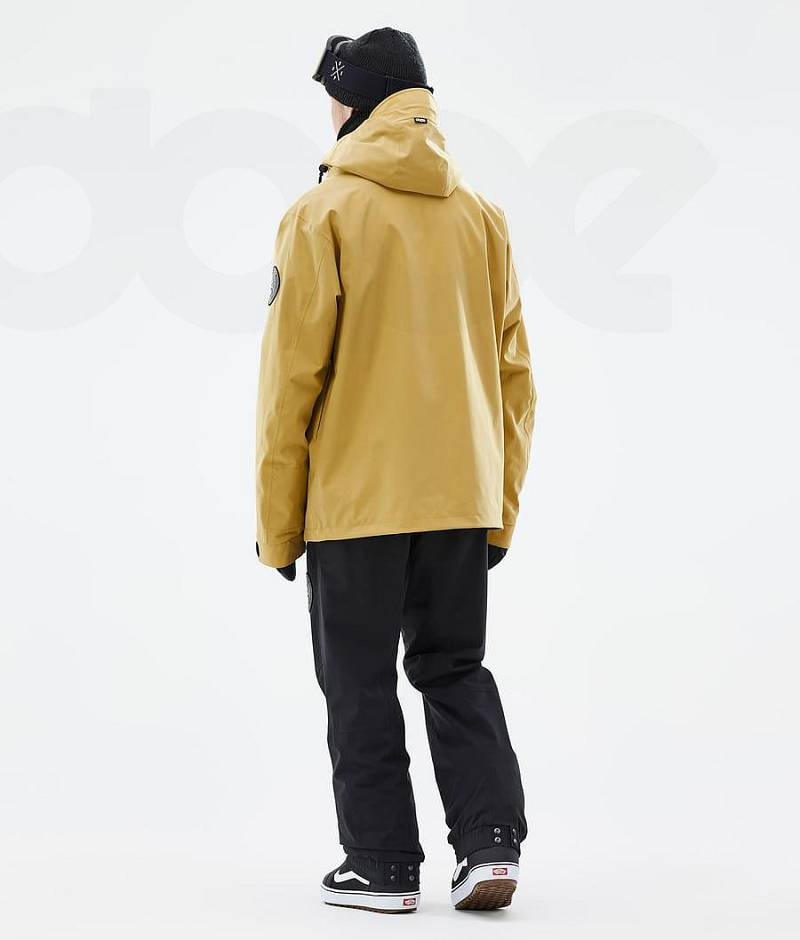 Yellow Men's Dope Blizzard Snowboard Jackets | India_D1012