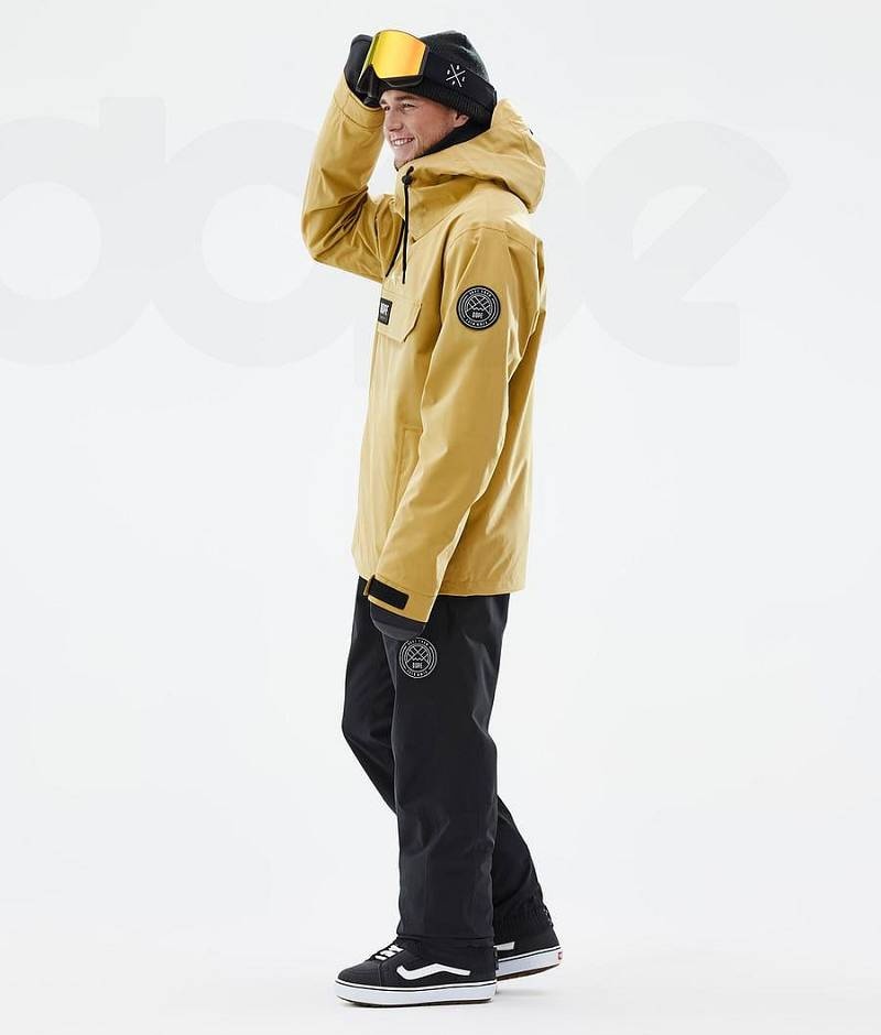 Yellow Men's Dope Blizzard Snowboard Jackets | India_D1012