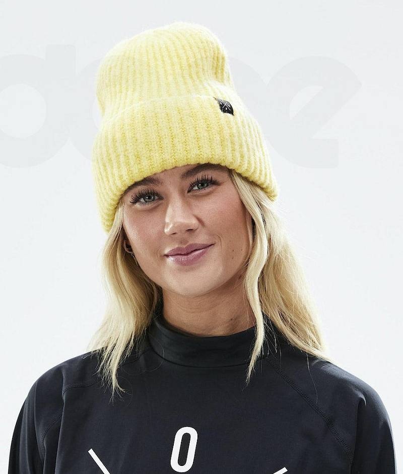 Yellow Men's Dope Chunky Beanies | India_D1247