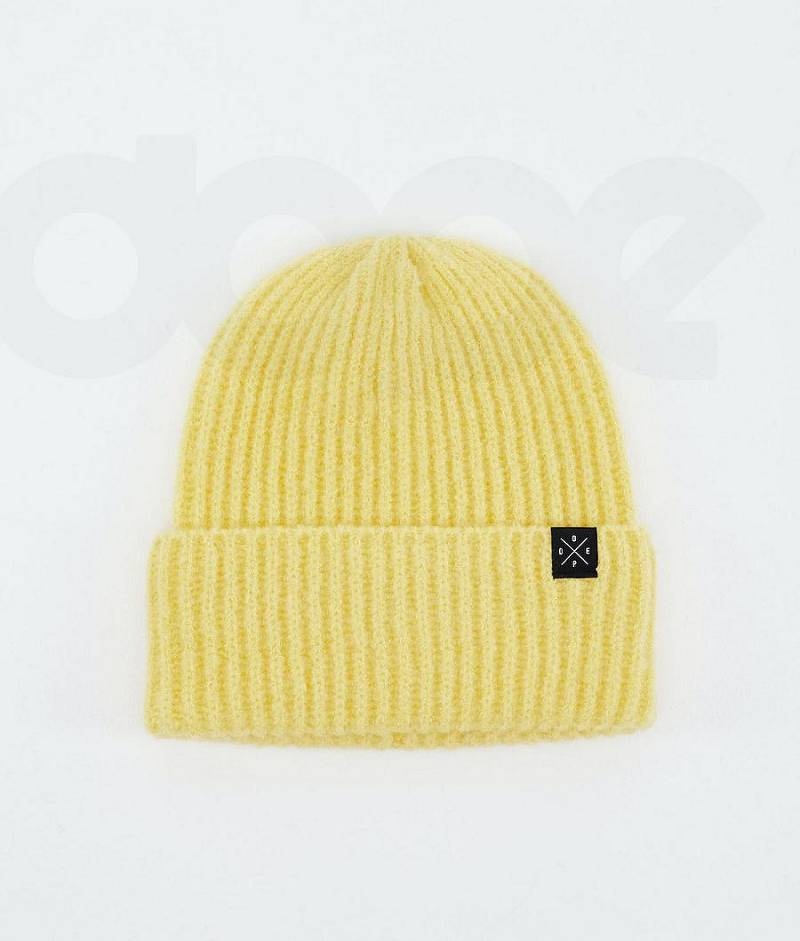 Yellow Men\'s Dope Chunky Beanies | India_D1247