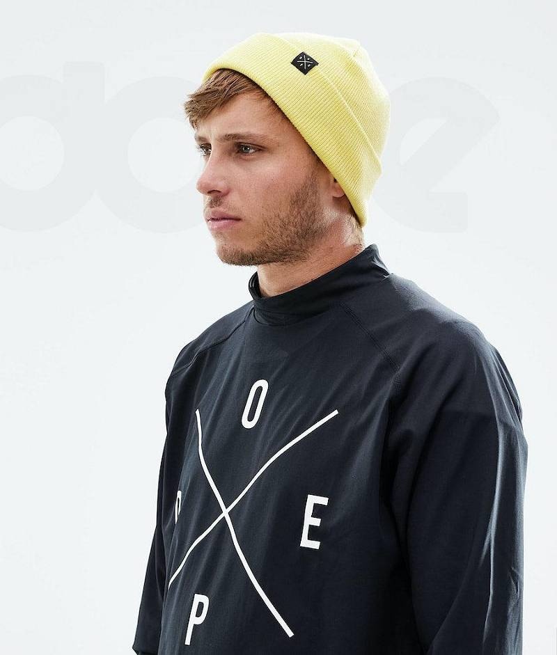 Yellow Men's Dope Solitude Beanies | India_D2289