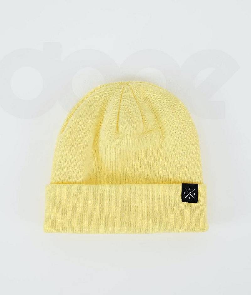 Yellow Men\'s Dope Solitude Beanies | India_D2289