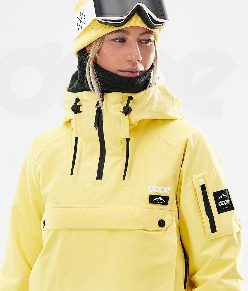 Yellow Women's Dope Annok W 2021 Snowboard Jackets | India_D1752