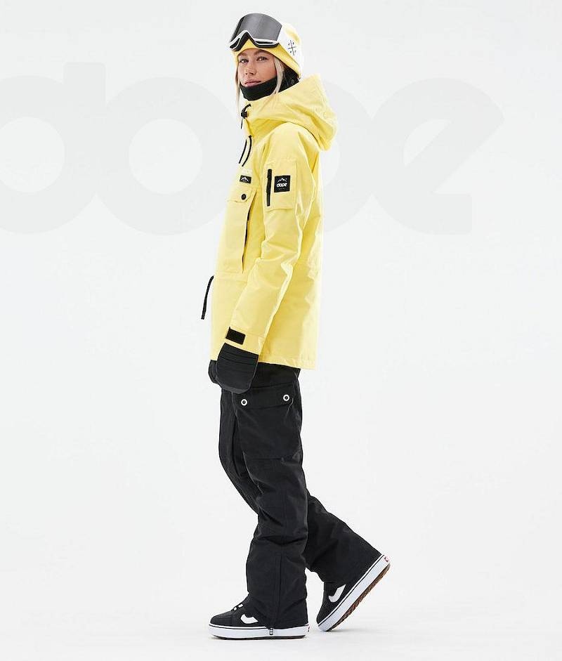 Yellow Women's Dope Annok W 2021 Snowboard Jackets | India_D1752