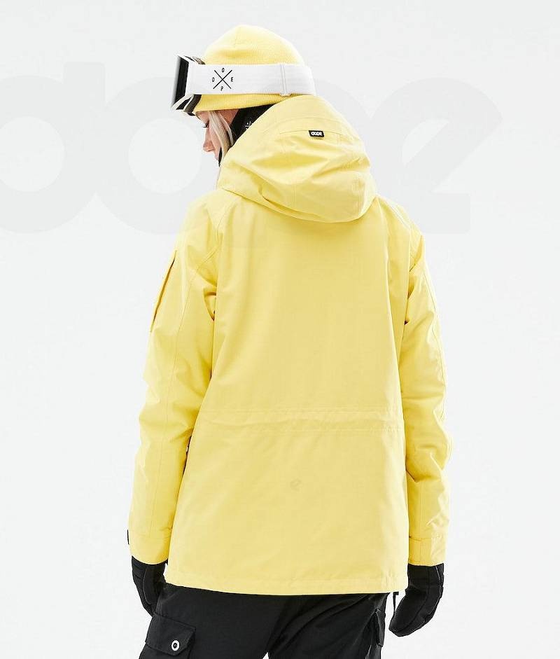 Yellow Women's Dope Annok W 2021 Snowboard Jackets | India_D1752