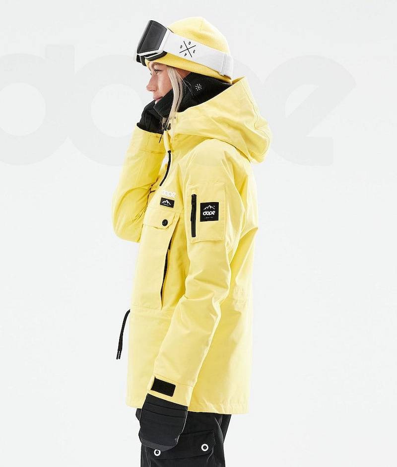 Yellow Women's Dope Annok W 2021 Snowboard Jackets | India_D1752