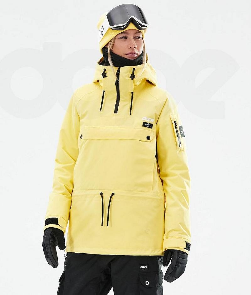 Yellow Women\'s Dope Annok W 2021 Snowboard Jackets | India_D1752