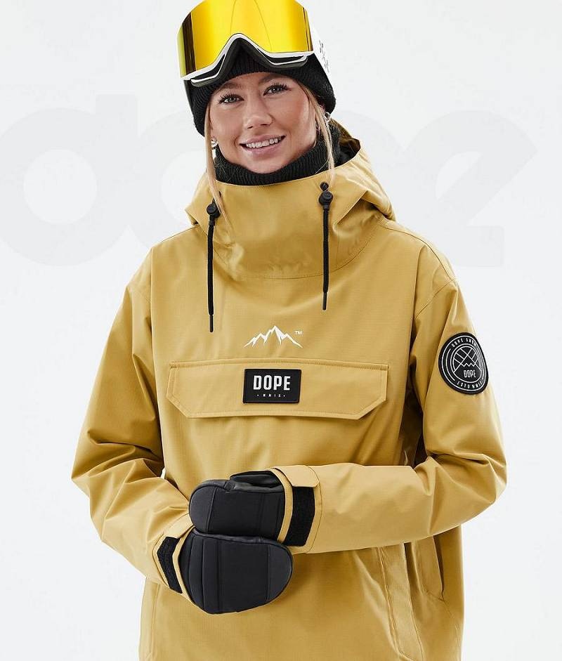 Yellow Women's Dope Blizzard W Ski Jackets | India_D1572