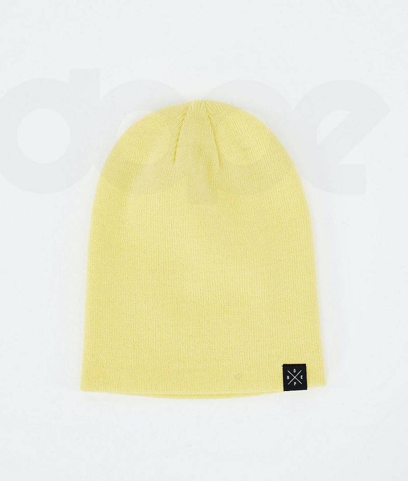 Yellow Women's Dope Solitude Beanies | India_D1702